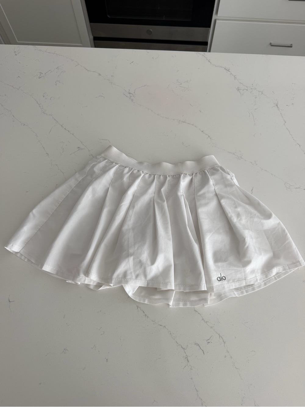 Alo White Pleated Tennis Skirt